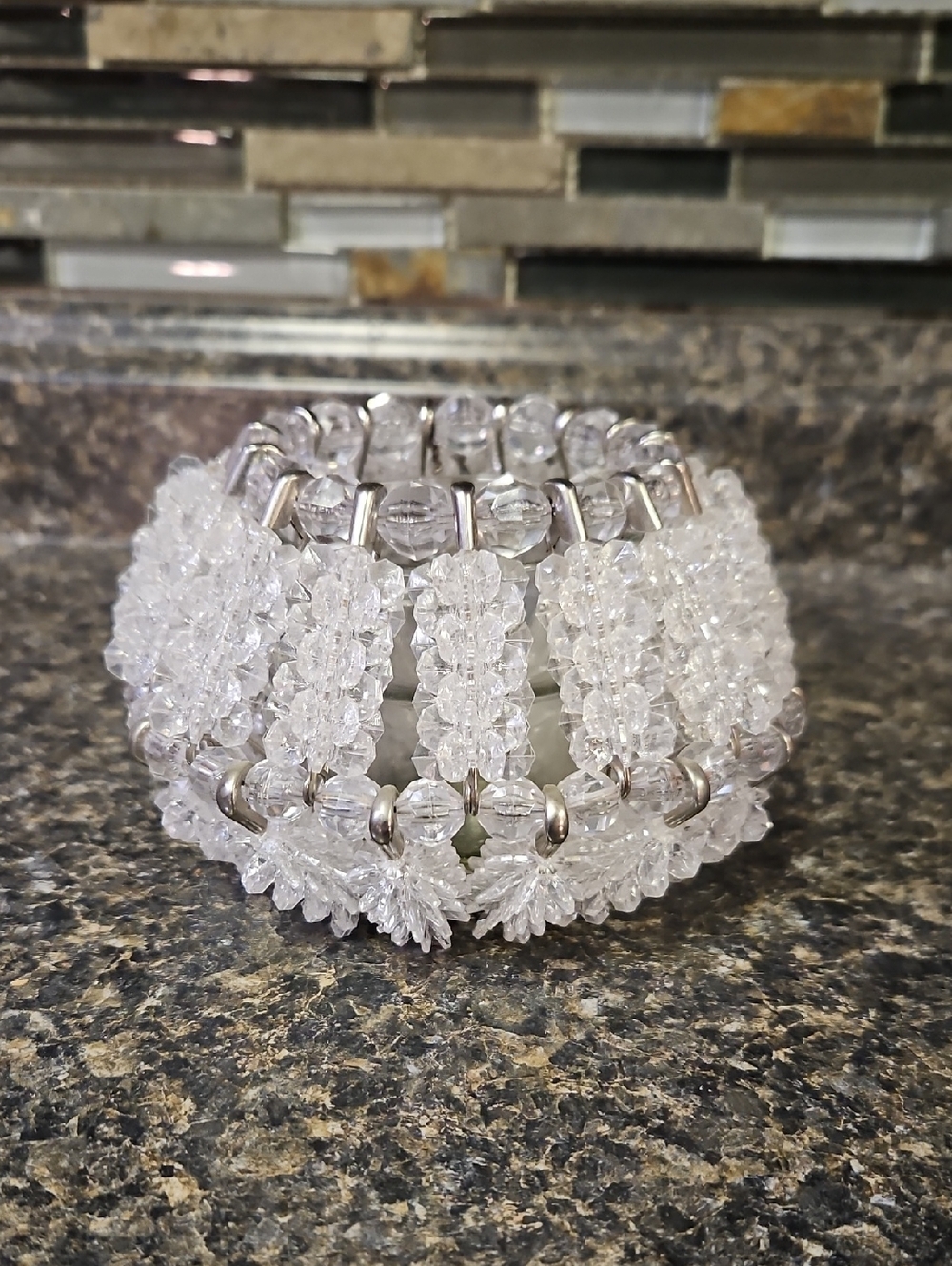 Vintage Safety Pin Votive Candle Holder